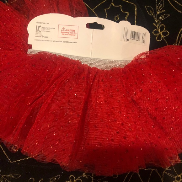 Red Tulle Tutu Sparkles Photo Shoot Valentine 0-3M - Picture 4 of 4